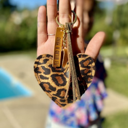 LLAVERO CORAZON LEOPARDO 🐆